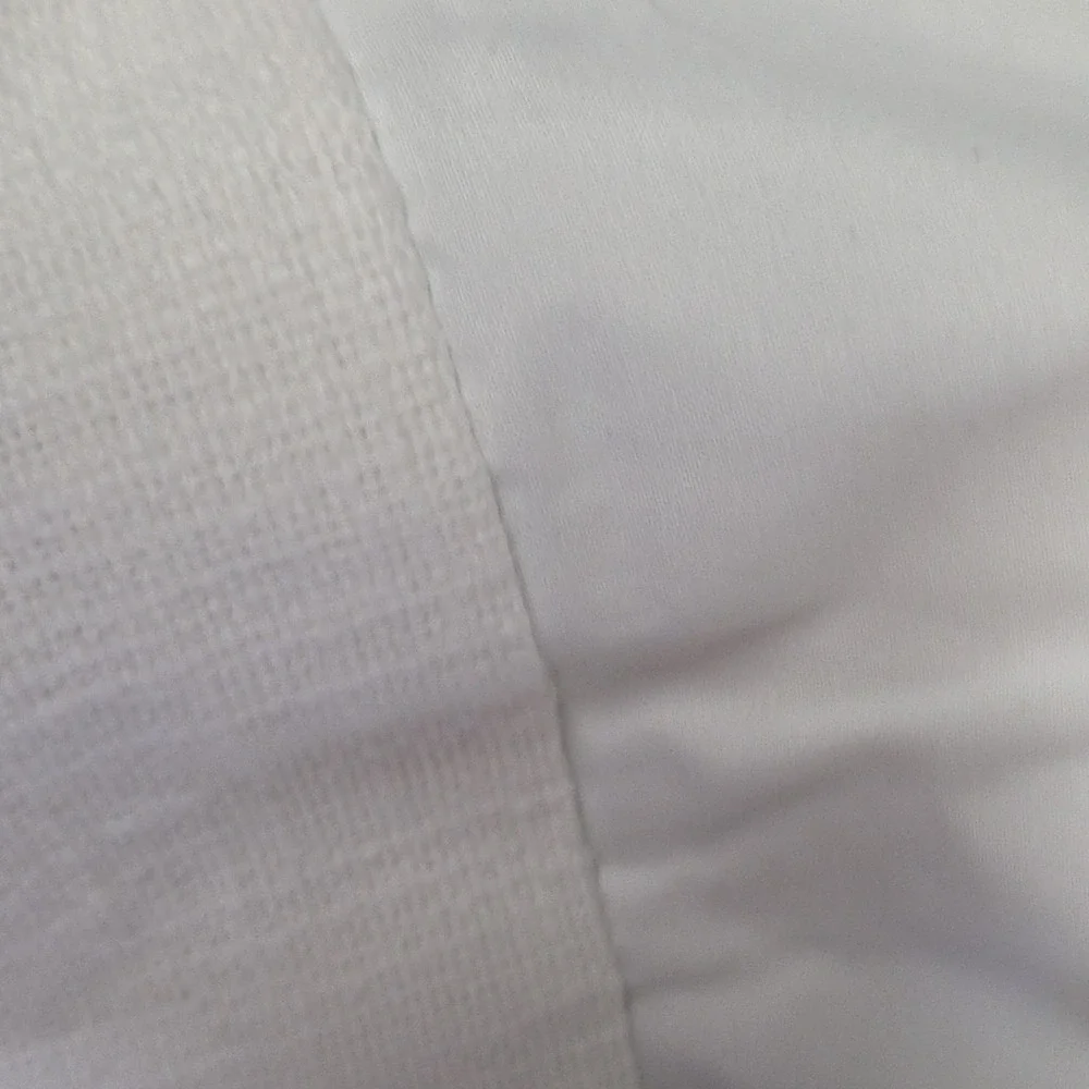 Quince Texture True Blackout Curtain 1  Panel White 48x84 Textured Cotton Lined